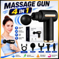 4-in-1 Massage Gun | Deep Tissue Percussion Massager with 4 Attachments | Handheld Electric Muscle Therapy Device #MassageGun #massage #massagetherapist #painrelief #bestmassagetherapist #massager