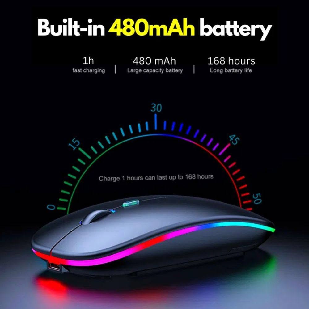 HP W10 Wireless Mouse - Slim Silent Stylish 2.4GHz Wireless Optical Mouse With Ergonomic Design Plug And Play USB Receiver For Laptop PC (Random Color)