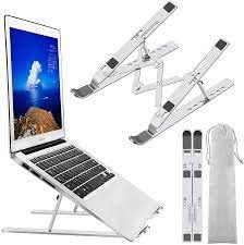 Metal Laptop Stand | Adjustable Foldable Laptop Stand | Portable Laptop Stand With Box & Cover