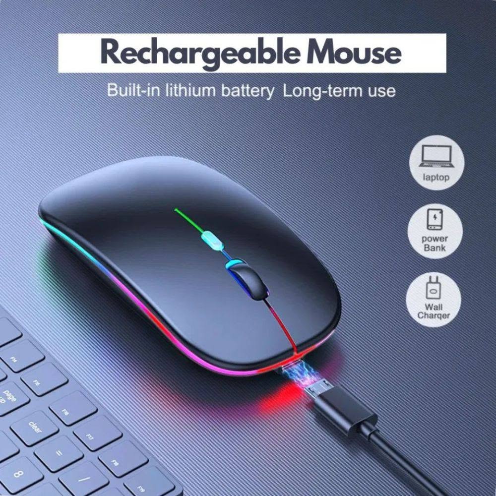 HP W10 Wireless Mouse - Slim Silent Stylish 2.4GHz Wireless Optical Mouse With Ergonomic Design Plug And Play USB Receiver For Laptop PC (Random Color)